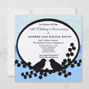 Invitación Aniversario de bodas número 25