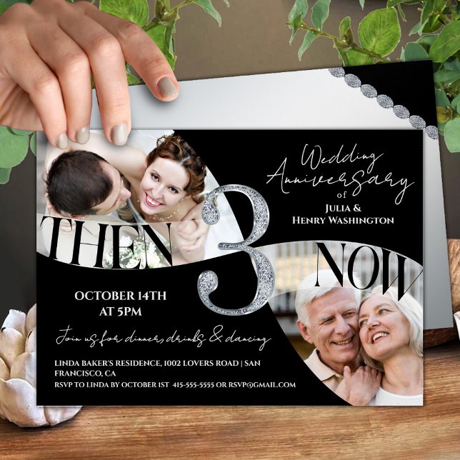 Invitación Aniversario de Bodas número 3 Moderno y con Estilo (Subido por el creador)