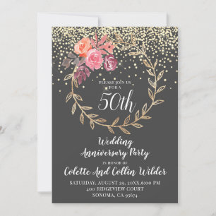 Invitación Aniversario de bodas número 50