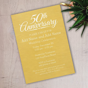 Invitación Aniversario de Bodas número 50 de Gran Formato Dor