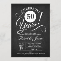 Aniversario de bodas número 50 - Pizarra Blanca