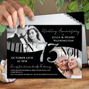 Invitación Aniversario de bodas sofisticado y moderno número 