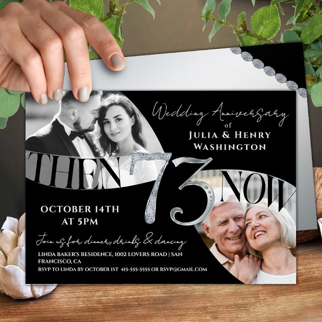 Invitación Aniversario de bodas sofisticado y moderno número  (Subido por el creador)