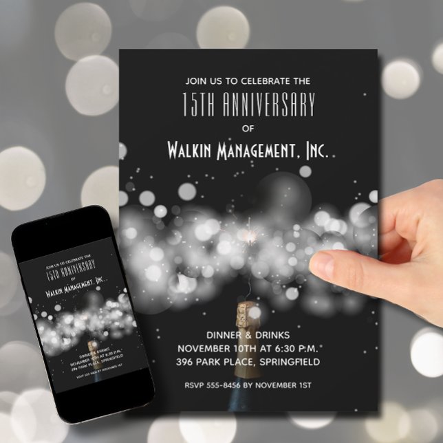 Invitación Aniversario de Champagne Business (Subido por el creador)