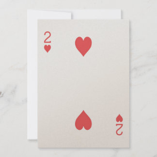 Invitación Aniversario de dos corazones jugando cartas en cas