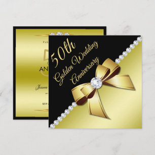 Invitación Aniversario de Golden 5oth Boda