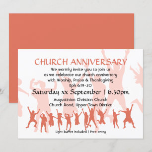 Invitación Aniversario de iglesia personalizado moderno de te