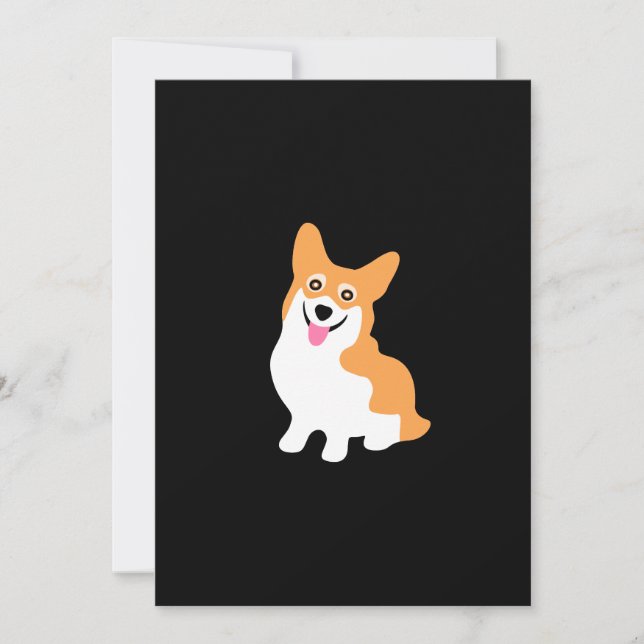Invitación Aniversario de la actriz Corgi Puppy Pembroke (Anverso)