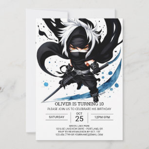 Invitación Aniversario de la Aventura de Ninja