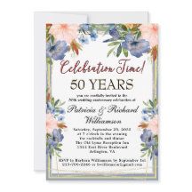 Aniversario de la boda personalizada floral de cua