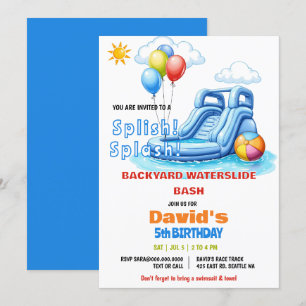 Invitación Aniversario de la caída de agua del Fiesta de la p