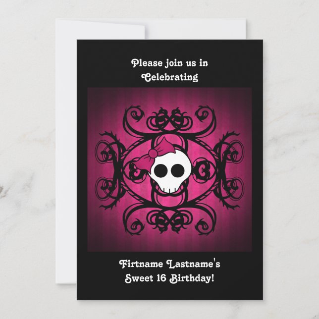 Invitación Aniversario de la calavera (Anverso)