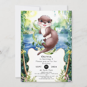 Invitación Aniversario de la Calma simple de Otter