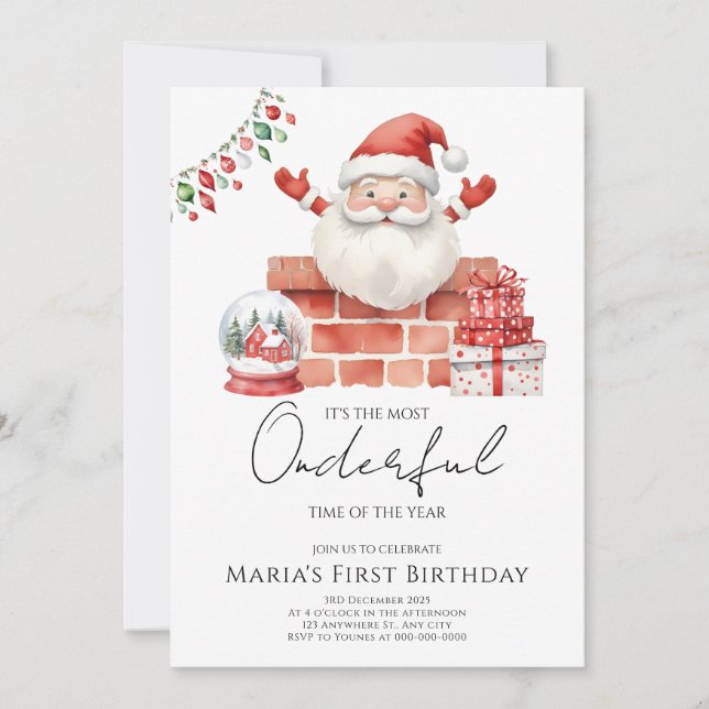 Invitación Aniversario de la Casa de los Navidades de Inviern (Anverso)