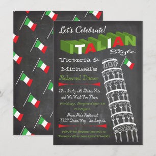 Invitación Aniversario de la cena de la Torre Italiana de Pis