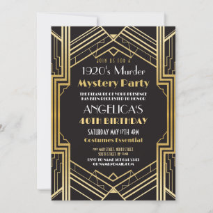 Invitación Aniversario de la cena Fiesta del misterio del ase