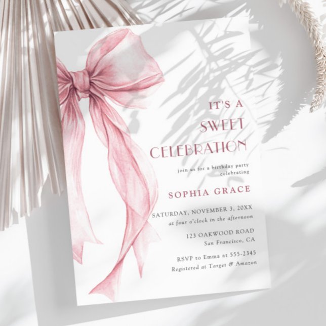 Invitación Aniversario de la Chica de la Coqueta Rosa Súper E (Subido por el creador)