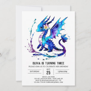 Invitación Aniversario de la chica digital del Dragón de la F