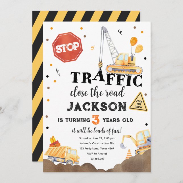 Invitación Aniversario de la construcción del camión de remol (Anverso / Reverso)