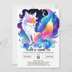 Invitación Aniversario de la deslumbramiento de Red Fox Encan