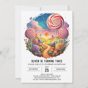 Invitación Aniversario de la diversión moderna