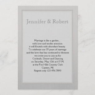 Invitación Aniversario de la elegante franja Art Deco