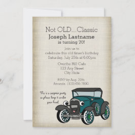 Invitación Aniversario de la época de los autos antiguos y de