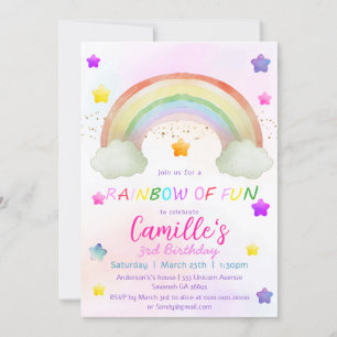 Invitación Aniversario de la estrella del arco iris