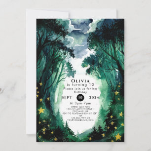 Invitación Aniversario de la fantástica fantasía de Woodland