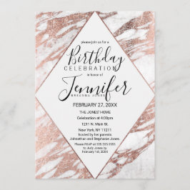 Invitación Aniversario de la fecha de nacimiento de la Mármol