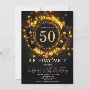 Invitación Aniversario de la fiesta de cumpleaños del Casino