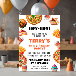 Invitación Aniversario de la Fiesta de la pizza de Tasty