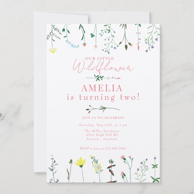 Invitación Aniversario de la Flor de Flor (Anverso)