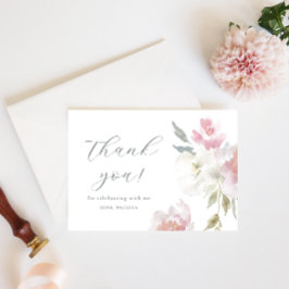 Invitación Aniversario de la Flora Rosa de bonito Quinceañera