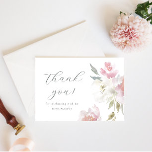 Invitación Aniversario de la Flora Rosa de bonito Quinceañera