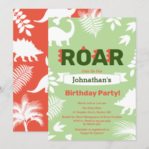 Invitación Aniversario de la floración de la selva y los dino