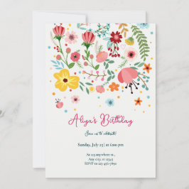 Invitación Aniversario de la floración del Naranja amarillo r