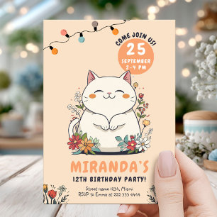 Invitación Aniversario de la floral del gato