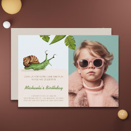 Invitación Aniversario de la foto del caracol de los niños