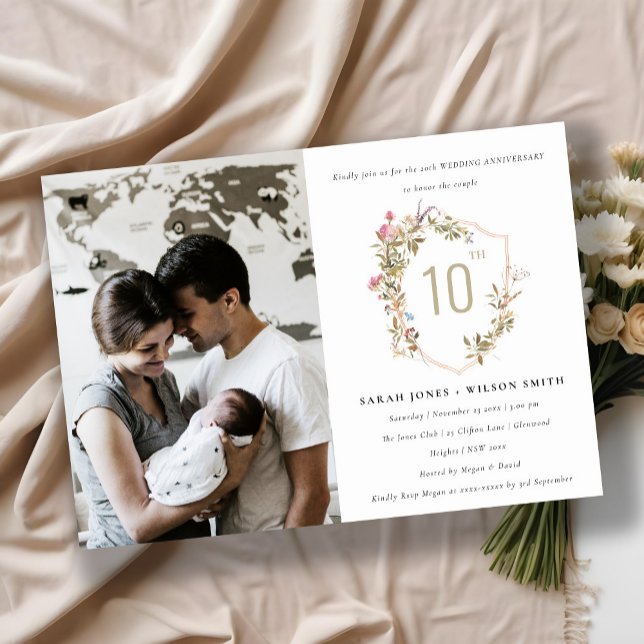 Invitación Aniversario de la foto del Escudo de Flor Silvestr (Subido por el creador)