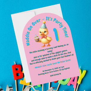 Invitación Aniversario de la Fotos de un Pato Afortunado de u