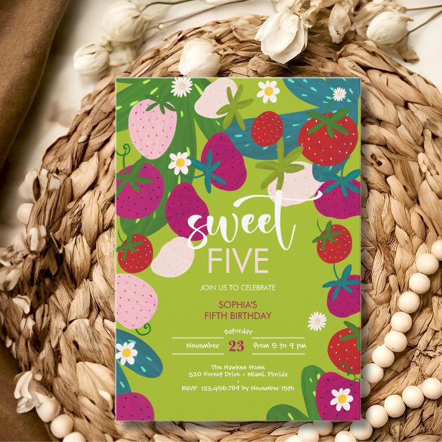 Invitación Aniversario de la fresa dulce (Subido por el creador)