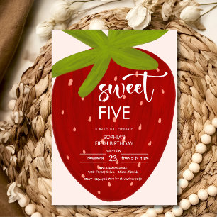 Invitación Aniversario de la fresa dulce