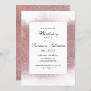 Invitación Aniversario de la frontera de polvo de Purpurina b