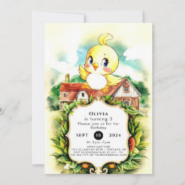 Invitación Aniversario de la gallina con encanto