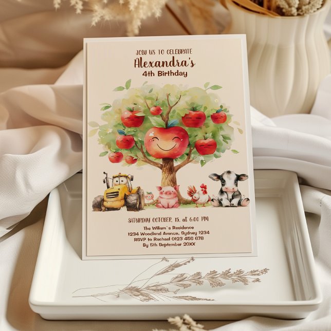 Invitación Aniversario de la granja de animales Barnyard (Subido por el creador)