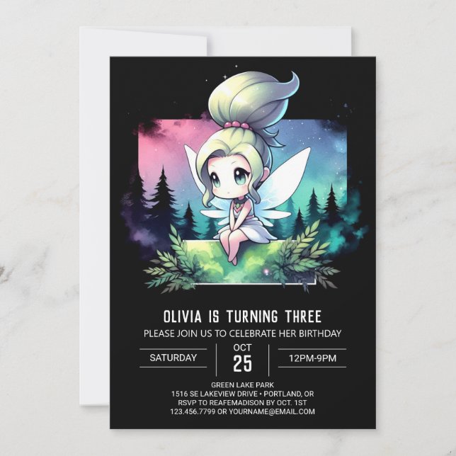 Invitación Aniversario de la Jubilación Whimsy (Anverso)