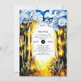 Invitación Aniversario de la luciérnaga de la luciérnaga enca