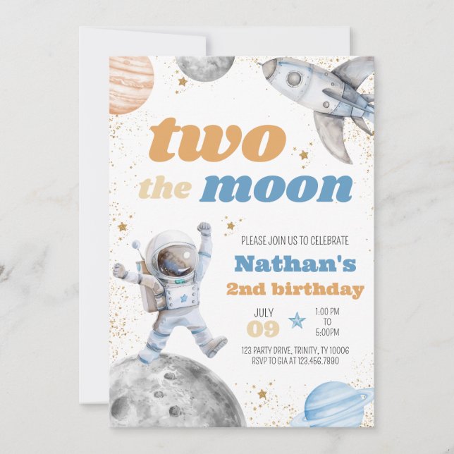 Invitación Aniversario de la luna (Anverso)