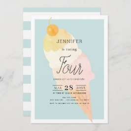 Invitación Aniversario de la Luz Azul de la Crema de Hielo